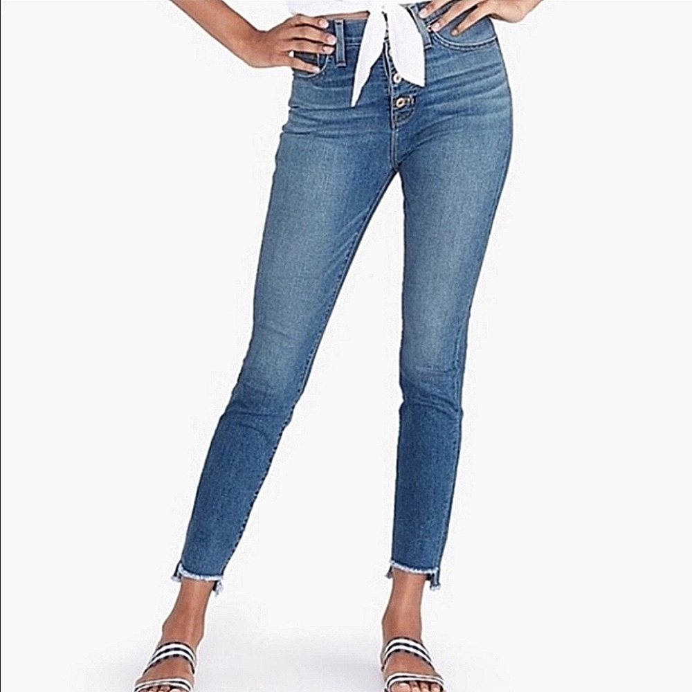 Button Fly Skinny Jeans